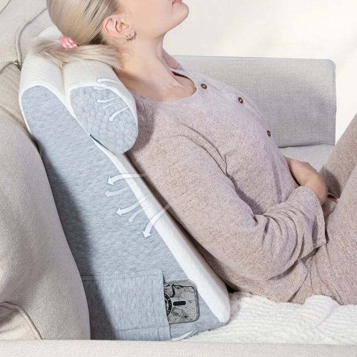 Cozy Memory Foam Sleeping Acid Reflux Aid Wedge Pillow