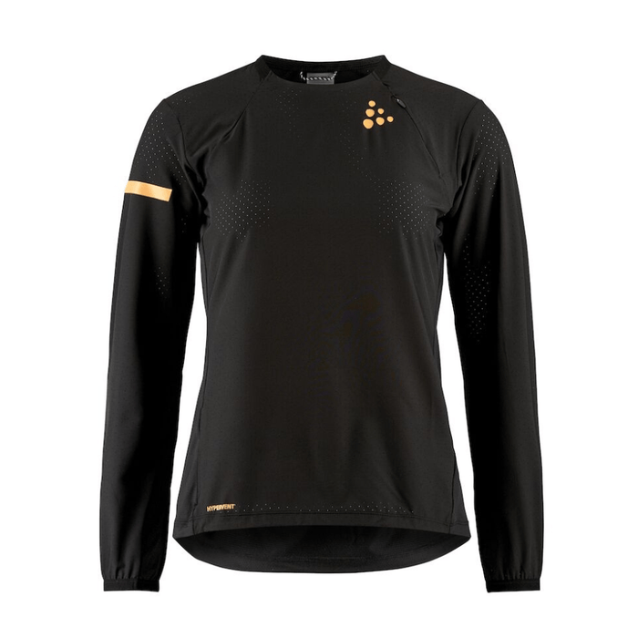Craft Clothing Craft Women's Pro Hypervent Long Sleeve Wind Top 2 in Black SS25 - Up and Running
