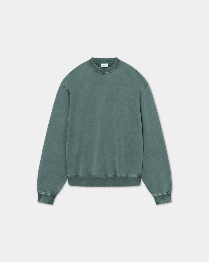 Crewneck Oversize - Acid wash - Dark Sage