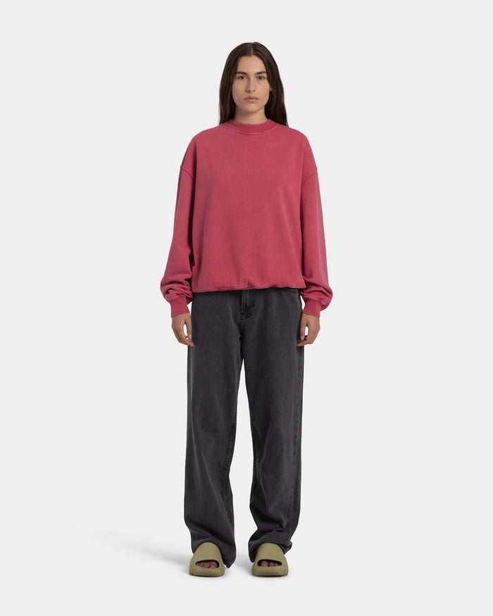 Crewneck Oversize, Women - Acid wash - American Beauty