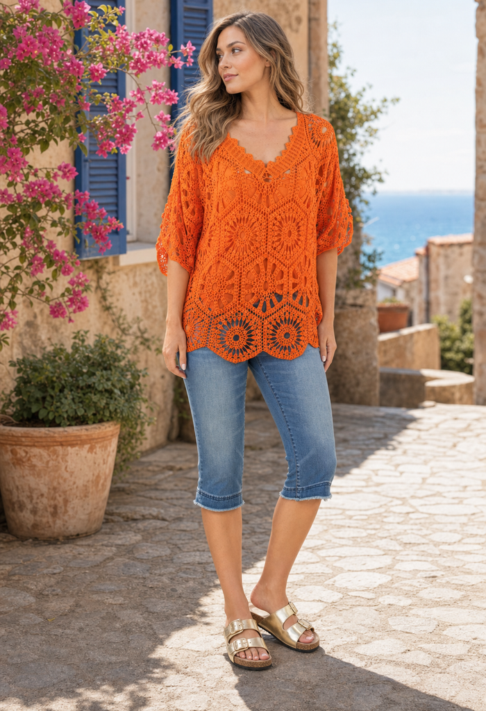 Crochet Knit Top