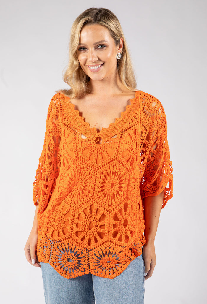 Crochet Knit Top