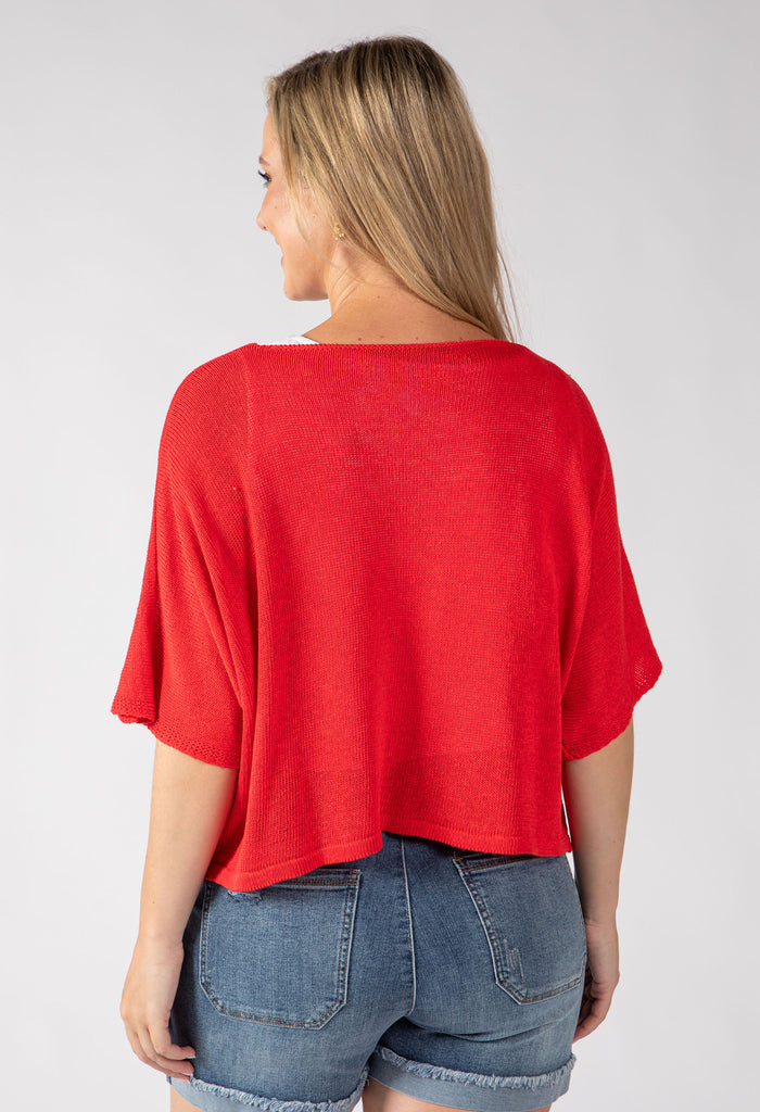 Cropped Knit Cardigan