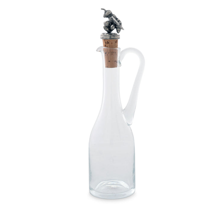 Vagabond House Cruet Bottle with Pewter Bee Cork Stopper Product Image
