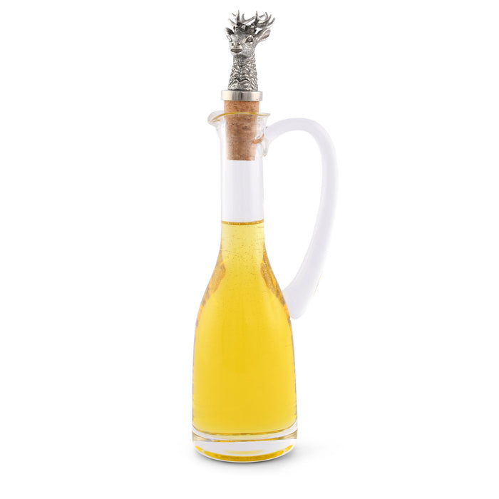 Vagabond House Cruet Bottle with Pewter Elk Head Cork Stopper Product Image