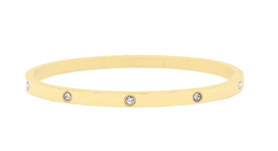 Crystal Gleam Gold Bangle Bracelet