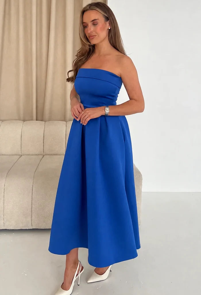 Danni Strapless Bandeau Midi Dress