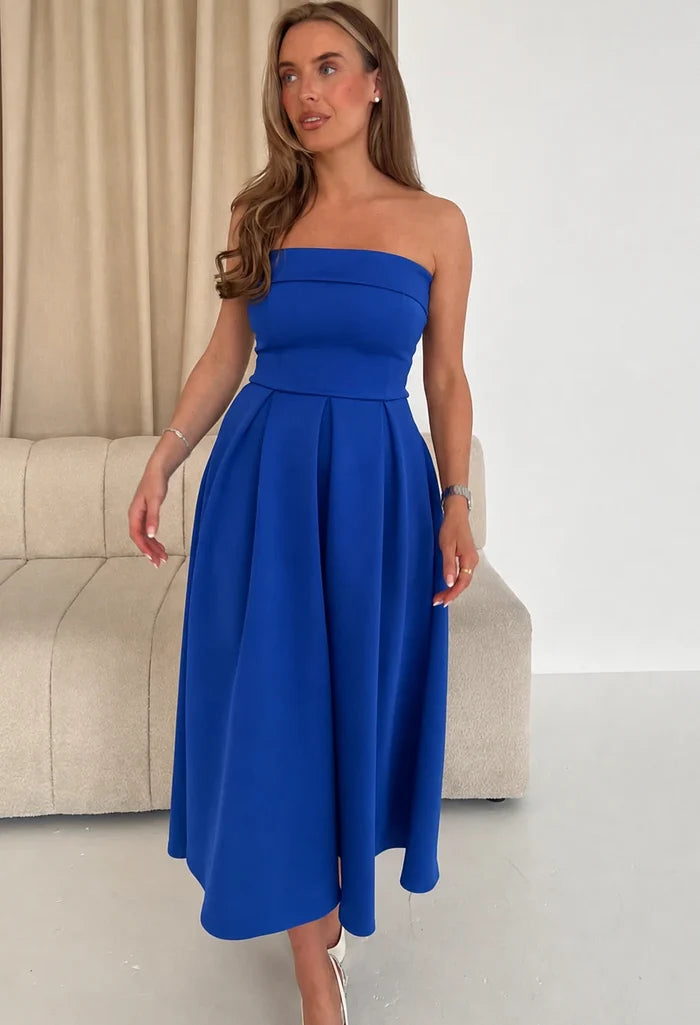 Danni Strapless Bandeau Midi Dress