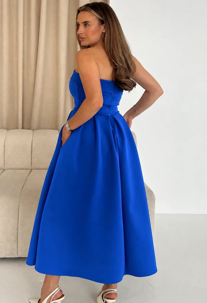 Danni Strapless Bandeau Midi Dress