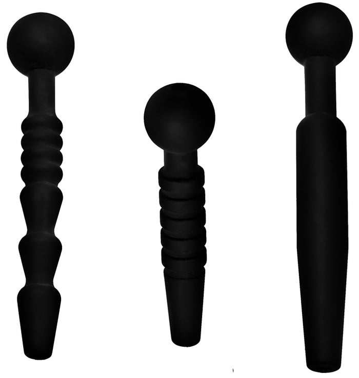 Dark Rods 3 Piece Silicone Penis Plug Set Image 1