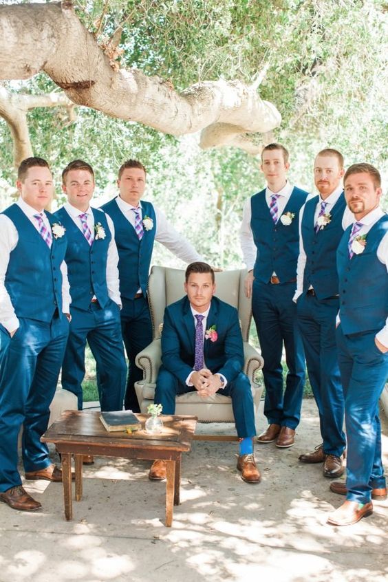 Dark Teal Satin Groomsmen Vest Made to Order Wedding Men's Waistcoat V-neck 4 Pocket 5 Buttons