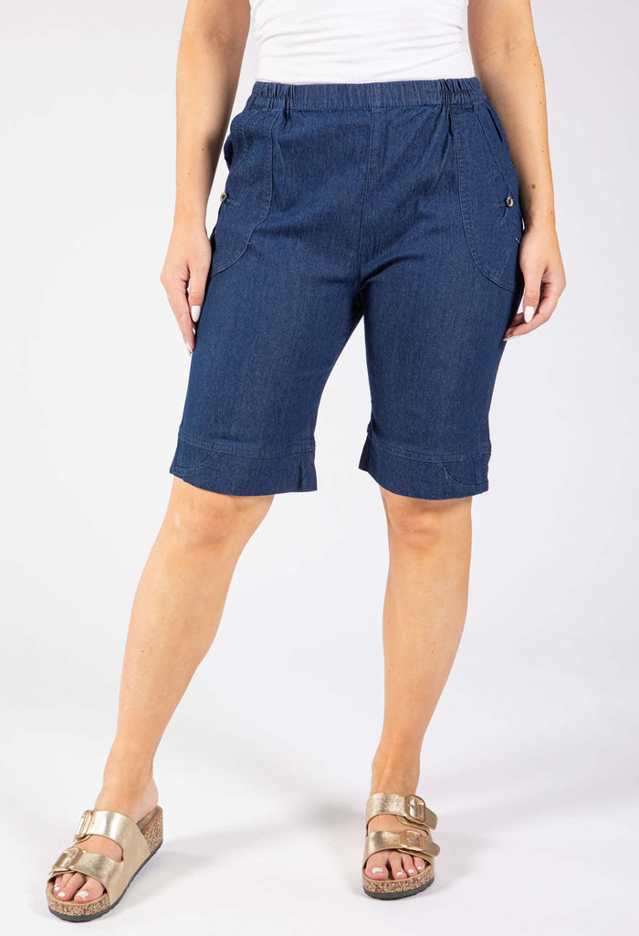 Denim Look Bermuda Shorts