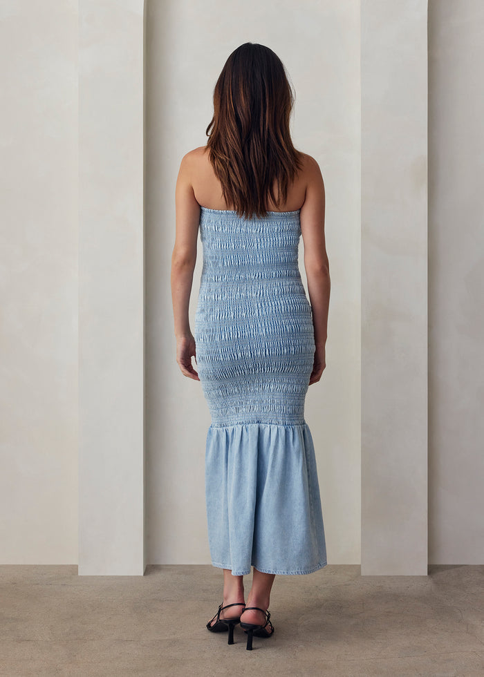 Denim Smocked Dress