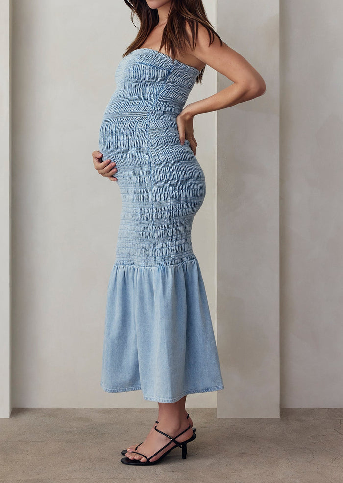Denim Smocked Dress
