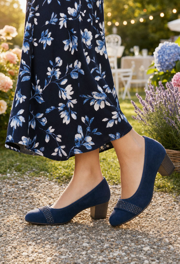 Diamante Block Heel