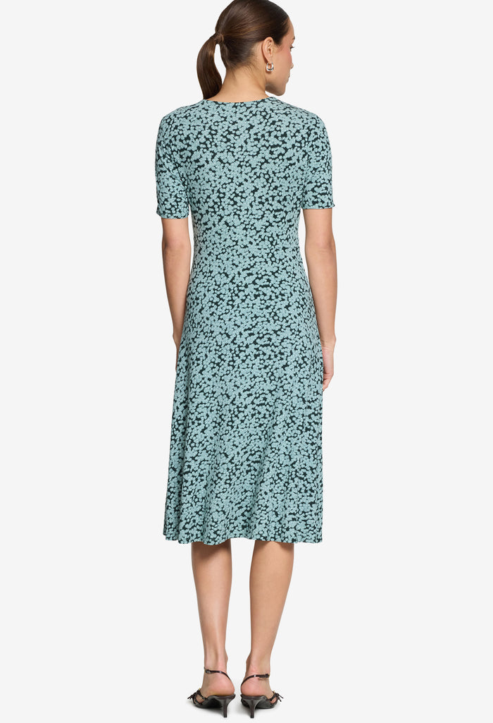 Ditsy Print Wrap Dress