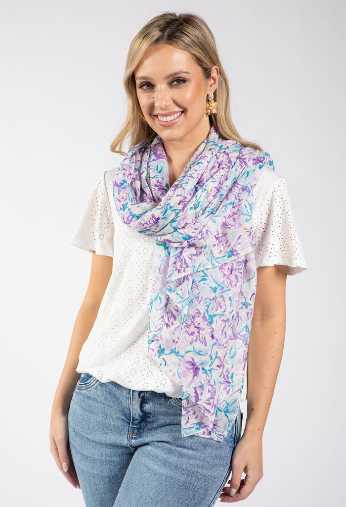 Ditzy Blossom Print Scarf