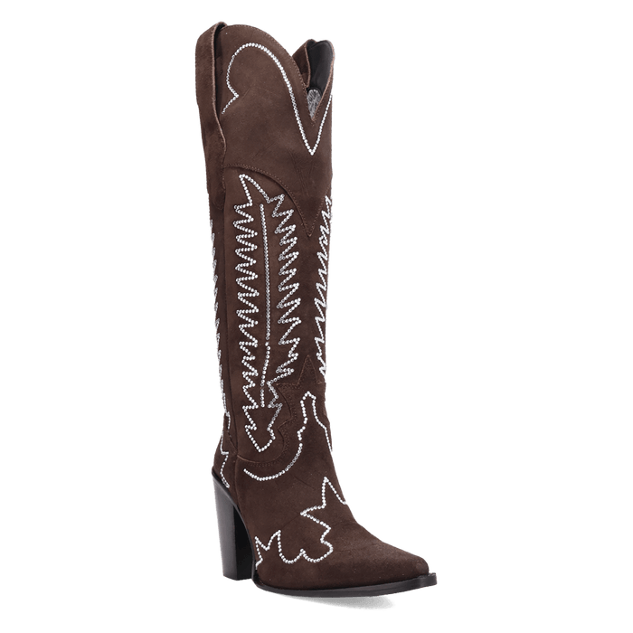 PRODUCT SHOT DOUBLE TAKE SUEDE LEATHER BOOT AT 45 DEGREE ANGLE
