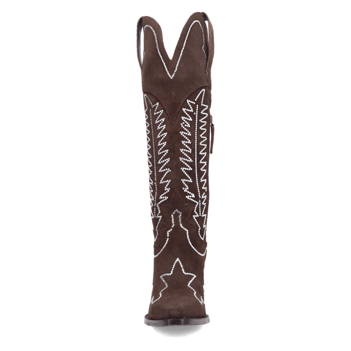 PRODUCT SHOT DOUBLE TAKE SUEDE LEATHER BOOT AT FRONT ANGLE
