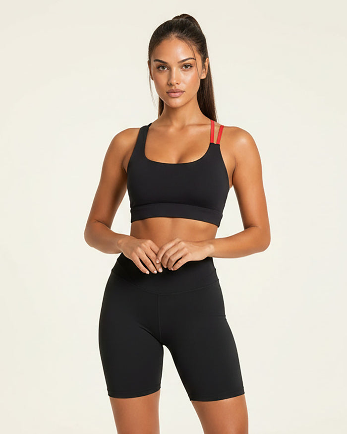 Dualis Horizon Crop Top – Red Strap