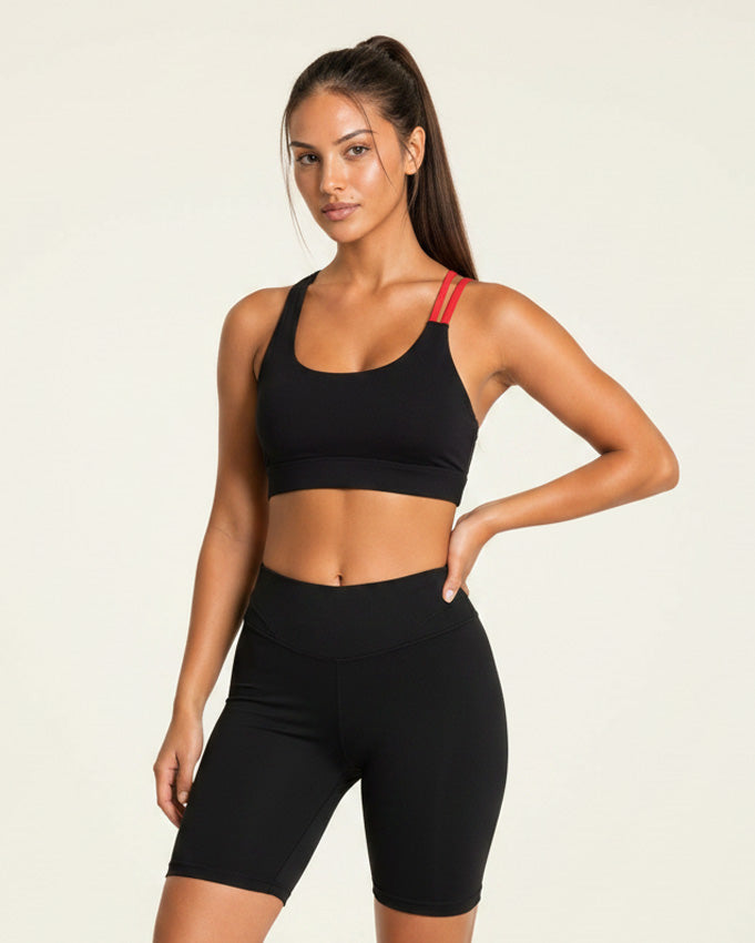 Dualis Horizon Crop Top – Red Strap