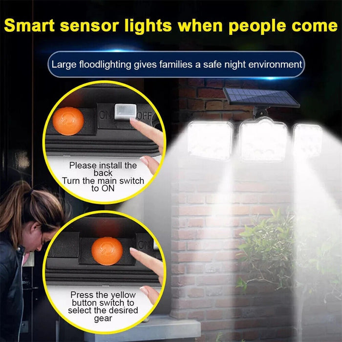 ED Solar Lights Outdoor Waterproof Motion Sensor Security
