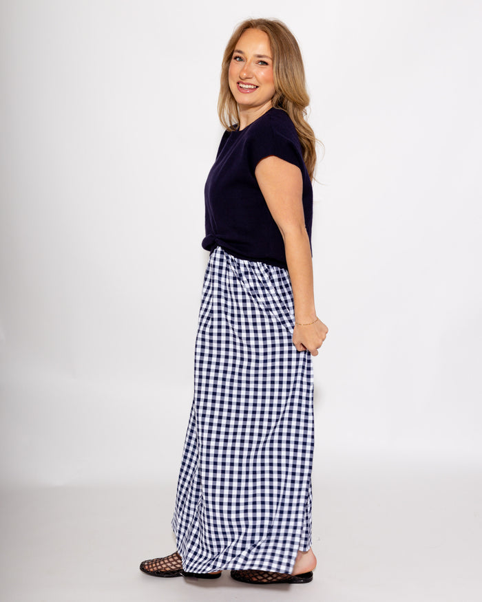 Elevated Layered Midi Dress in Navy