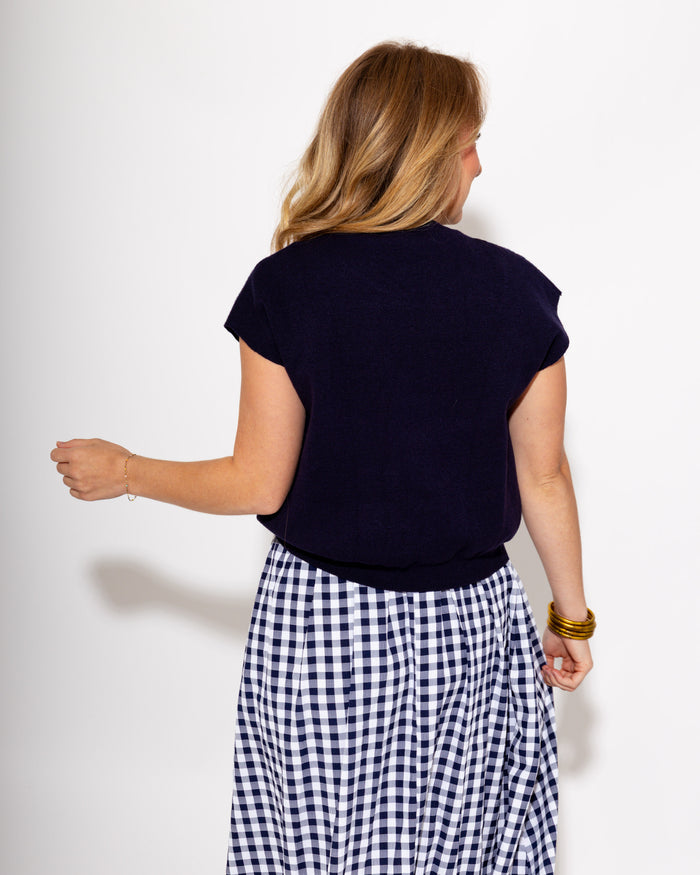 Elevated Layered Midi Dress in Navy