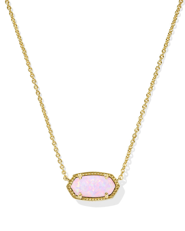 Elisa Necklace in Gold Blush Pink Opal