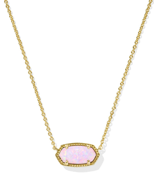 Elisa Necklace in Gold Blush Pink Opal