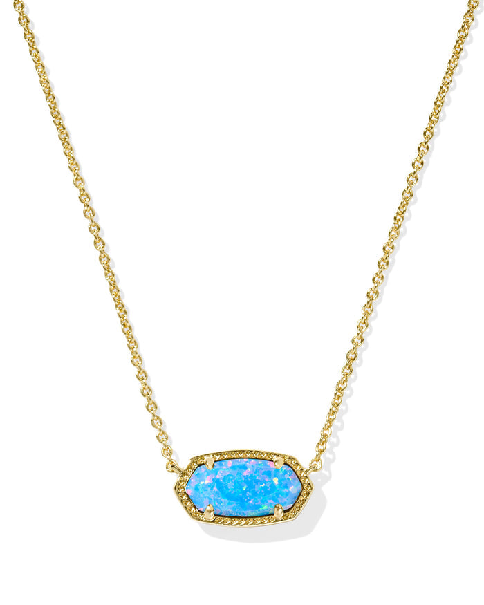 Elisa Necklace in Gold Periwinkle Opal