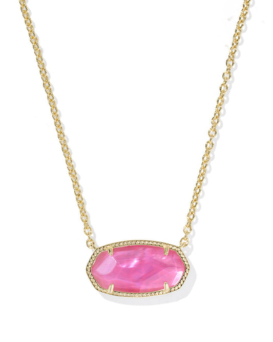Elisa Statement Pendant Necklace in Gold Azalea Illusion
