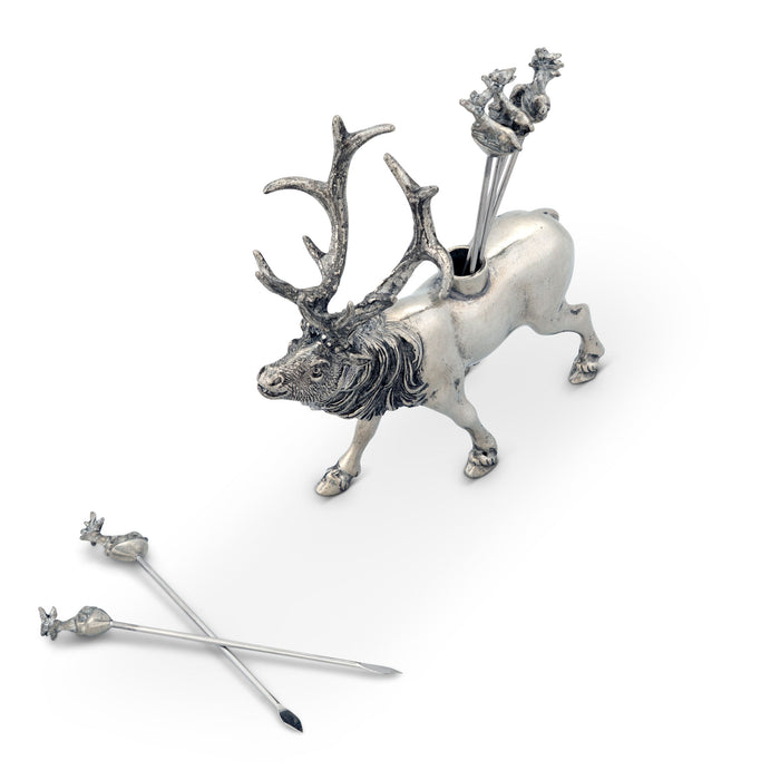 Vagabond House Elk Pewter Cheese Pick Set Product Image