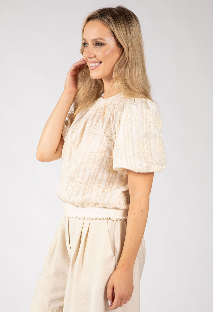 Embroidered Floral Top