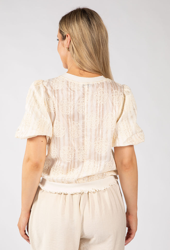 Embroidered Floral Top