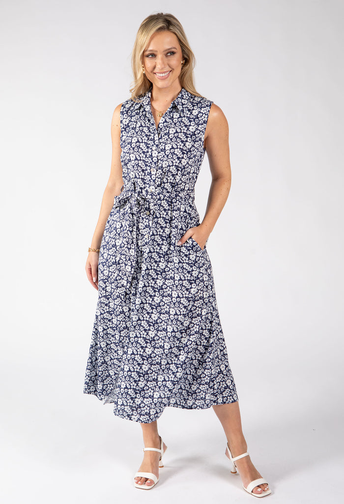 Emilia Floral Print Shirt Dress