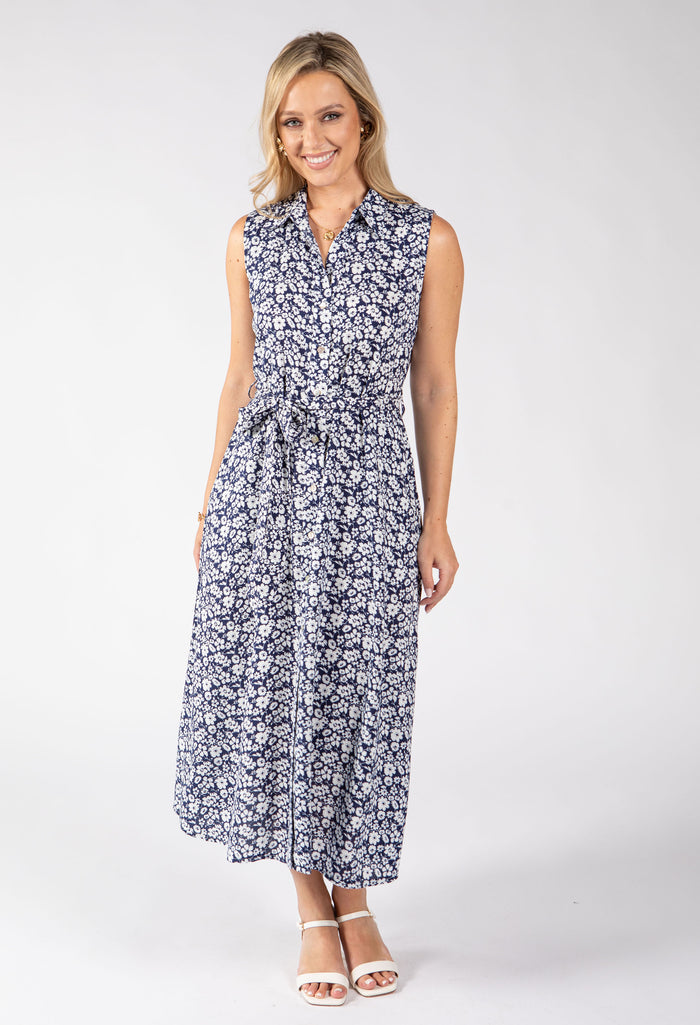 Emilia Floral Print Shirt Dress