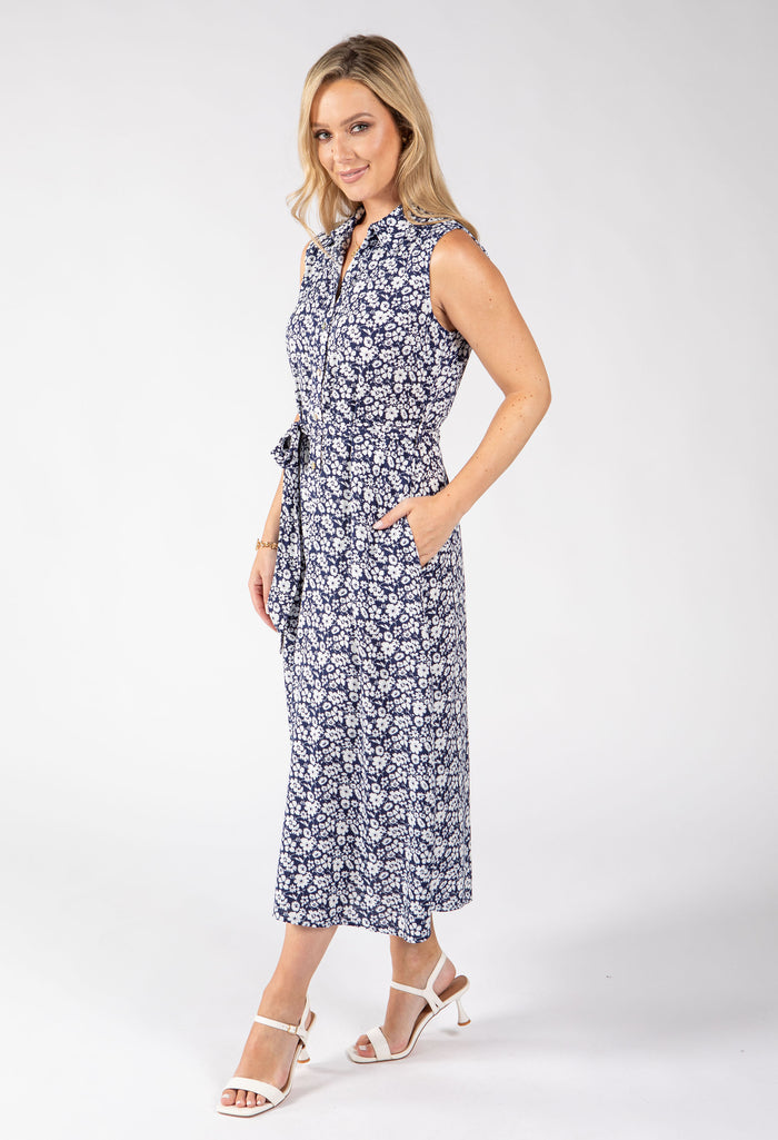 Emilia Floral Print Shirt Dress