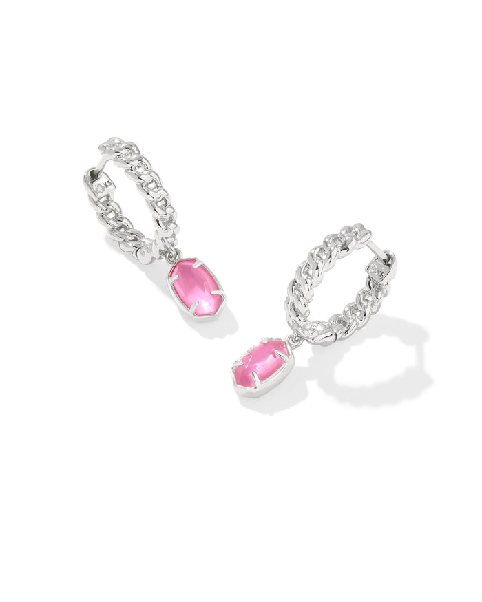 Emilie Huggie Earring in Silver Azalea Illusion