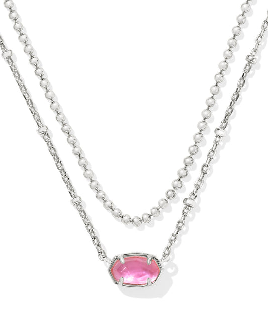 Emilie Multi Strand Necklace in Silver Azalea Illusion