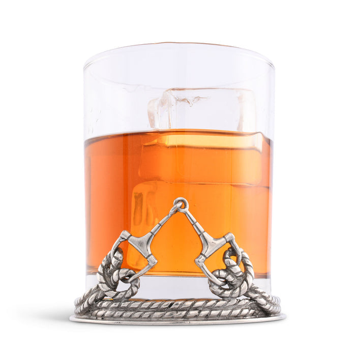 Vagabond House Equestraian D-Ring Snaffle Horse Bit Old Fashion Bar Glass Product Image