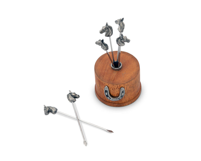 Equestrian Cheese Pick Set