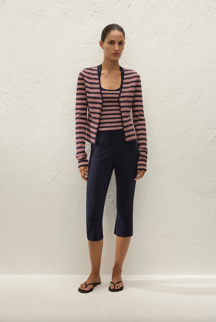 Faithfull The Brand Doris Cardigan - Cila Stripe Navy
