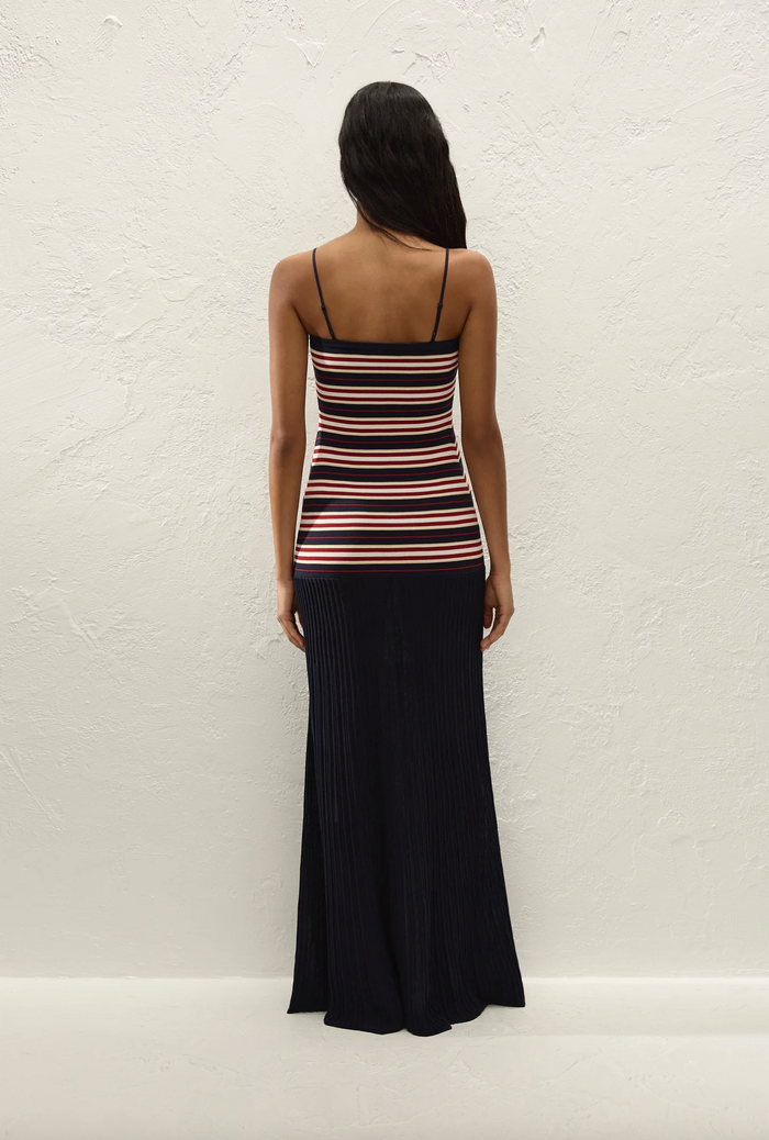 Faithfull The Brand Doris Maxi Dress - Cila Stripe Navy