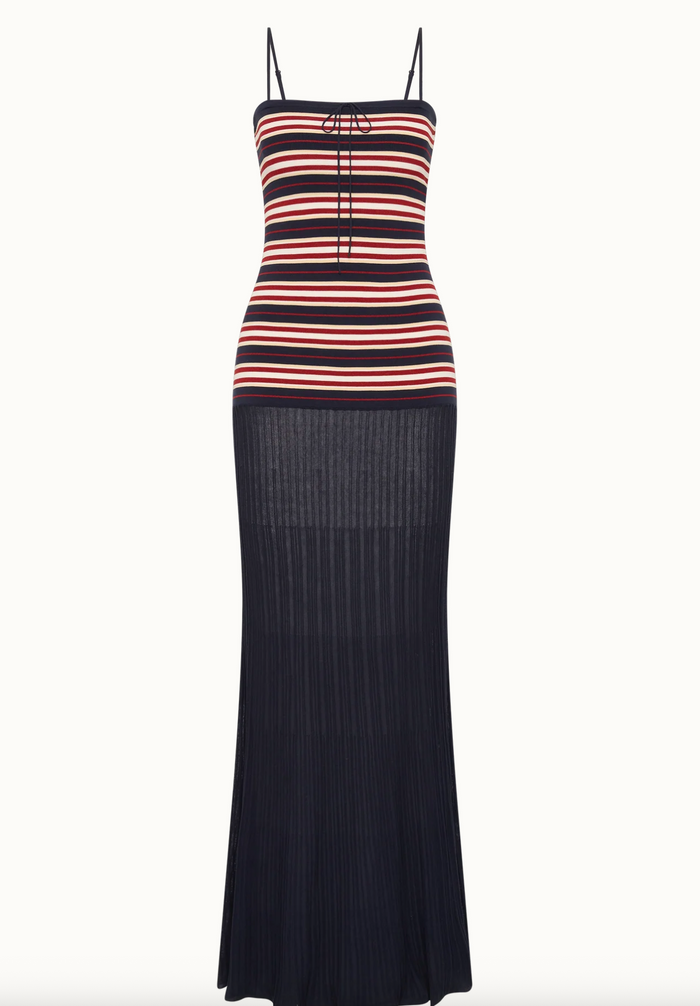 Faithfull The Brand Doris Maxi Dress - Cila Stripe Navy