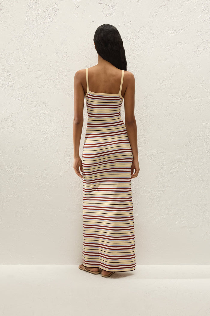 Faithfull the Brand Doris Midi Dress Cila Stripe Butter