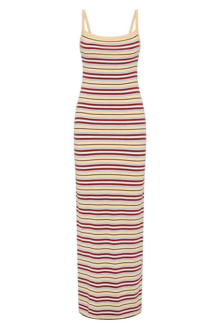 Faithfull the Brand Doris Midi Dress Cila Stripe Butter