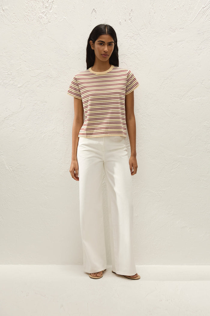 Faithfull the Brand Estela T-Shirt Cila Stripe Butter