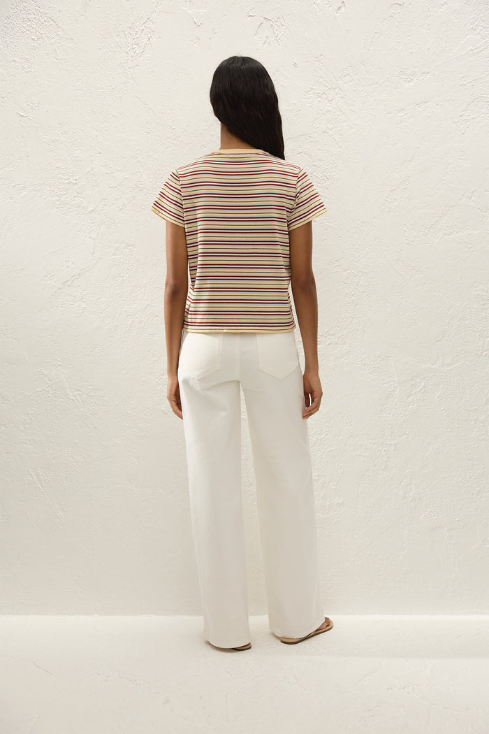 Faithfull the Brand Estela T-Shirt Cila Stripe Butter