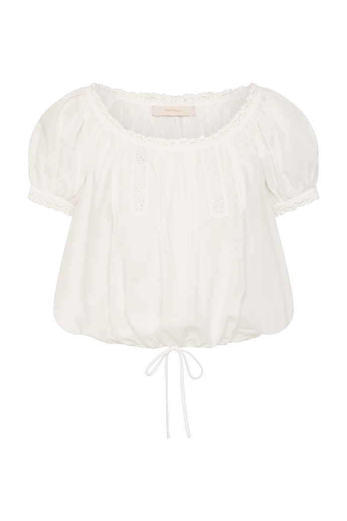 Faithfull the Brand Gabi Top Fernanda Lace Antique White